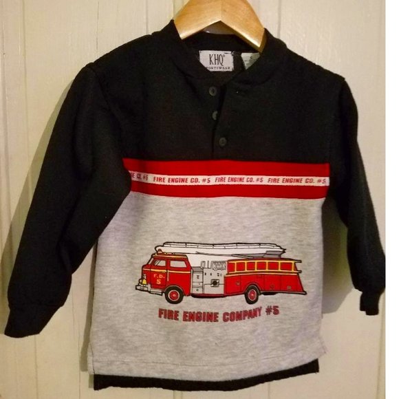 New  KHQ Boys Jersey Top Fire Engine Co #5 Written Across Front (Size: 6) - Picture 1 of 3